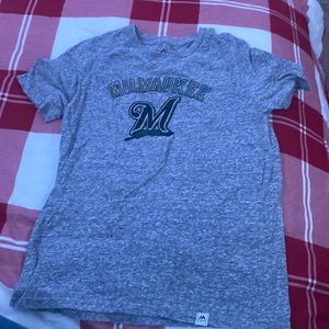 Gray Milwaukee Brewers kids T-shirt